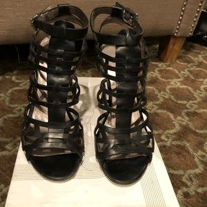 Bmaugurst block heal sandal black elbamatt
